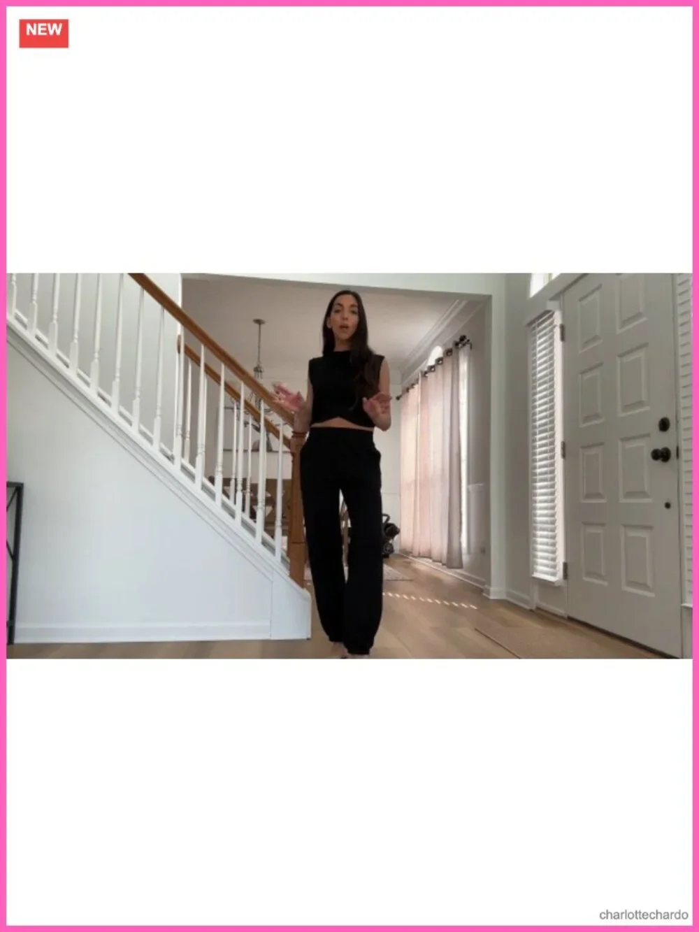 Cropped Top and Jogger Sweatpant Matching Set 2 Piece Loungewear Outfit with